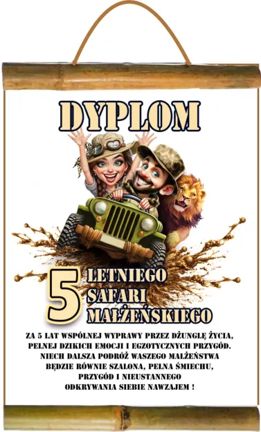 Dyplom z bambusem - 5 letniego Safari Małżeńskiego