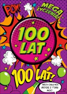 Karnet XXL z mega przypinką - 100 lat
