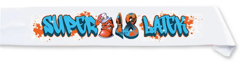 Szarfa dziecięca - Super 18 latek