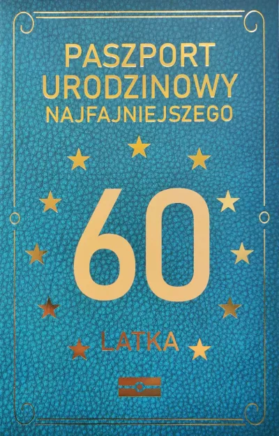 Karnet paszport - Urodzinowy najfajniejszego 60 latka