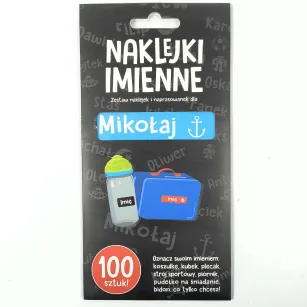 Naklejki imienne 100 szt. - Mikołaj