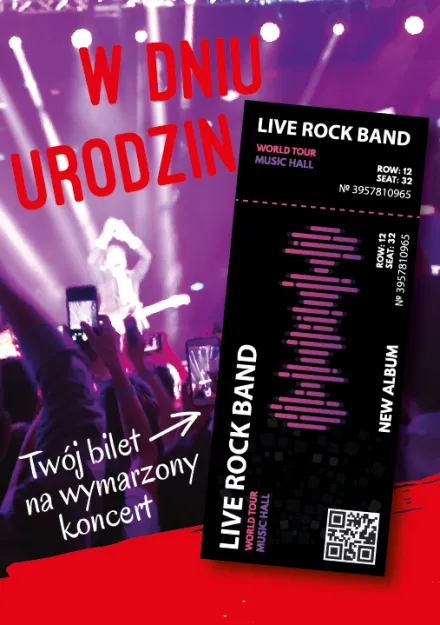 Karnet + bilet - W dniu urodzin. Twój bilet na wymarzony koncert