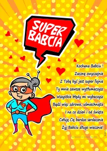 Dyplom - Super Babcia - Kochana Babciu zacznę zwyczajnie ...