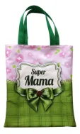 Torba kolorowa - Super Mama (zielona)