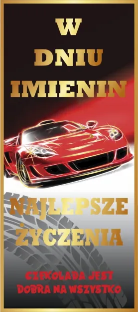 Czekolada - W dniu Imienin. Najlepsze życzenia.