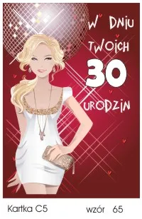 Karnet C5 - W dniu twoich 30 urodzin