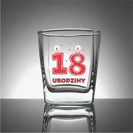 Szklanka whisky - 18 urodziny (świeczki)