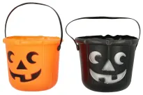 Wiaderko plastikowe - Halloween (pomarańczowe) - 2
