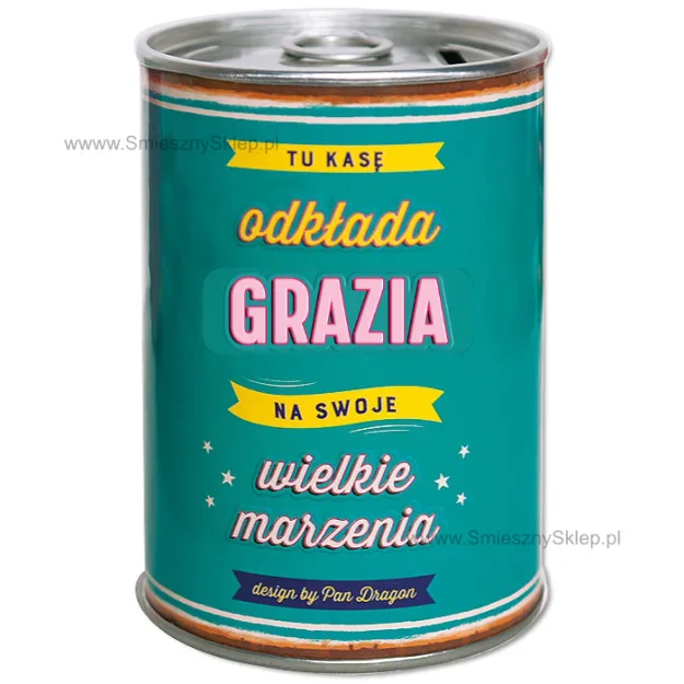 Puszka Skarbonka Vip - Grazia - Tu kasę odkłada na swoje wielkie marzenia