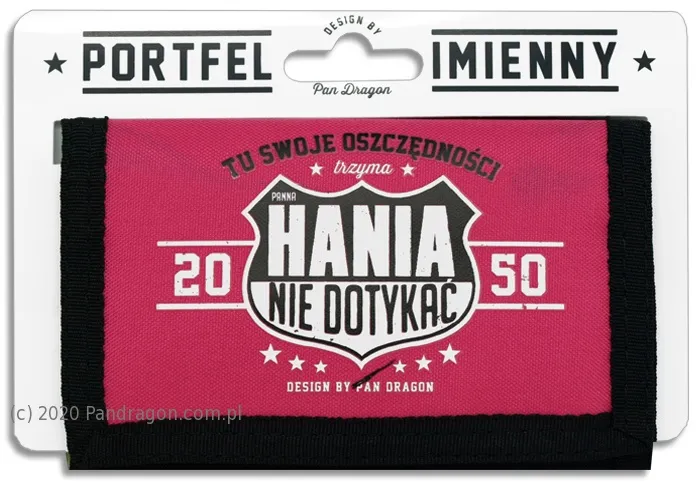 Portfel imienny - Hania trzyma tu swoje oszczędności. Nie dotykać