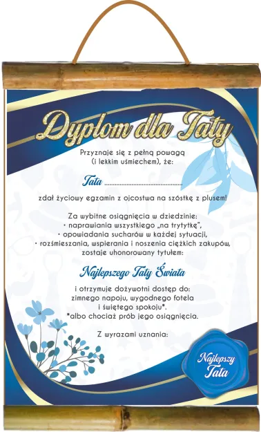 Dyplom z bambusem  - Dyplom dla Taty