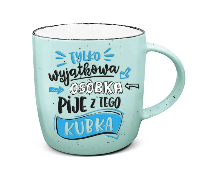Kubek Up & Down Kukartka - tylko wyjątkowa osóbka pije z tego kubka