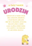 Karnet 3D z życzeniami - W dniu urodzin - 2