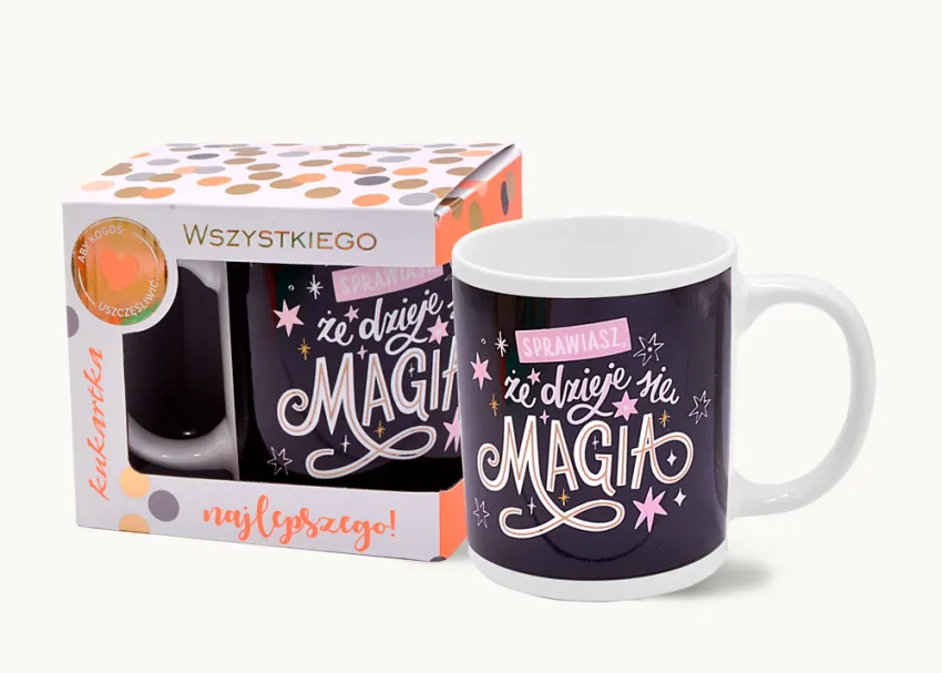 Kubek premium Kukartka - Sprawiasz że dzieje się magia
