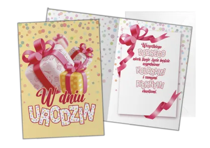 Kartka C5 - W Dniu Urodzin