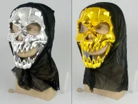 Maska - Czaszka z chustą (srebrna) - 2