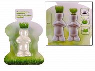 Porcelanowa figurka z trawą - wyhoduj w domu własny trawnik