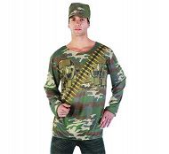Strój żołnierza - dla dorosłych - (bluza, czapka) rozmiar 56