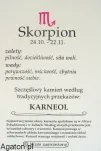 SKORPION - szczęsliwy kamień zodiaku - KARNEOL - 2