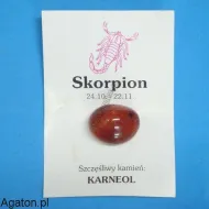 SKORPION - szczęsliwy kamień zodiaku - KARNEOL