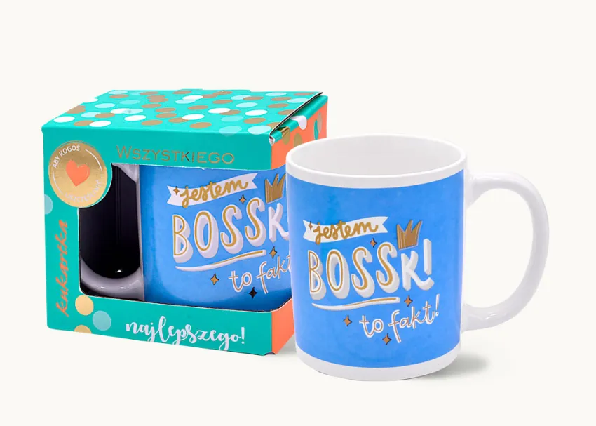 Kubek premium Kukartka - Jestem bosski to fakt