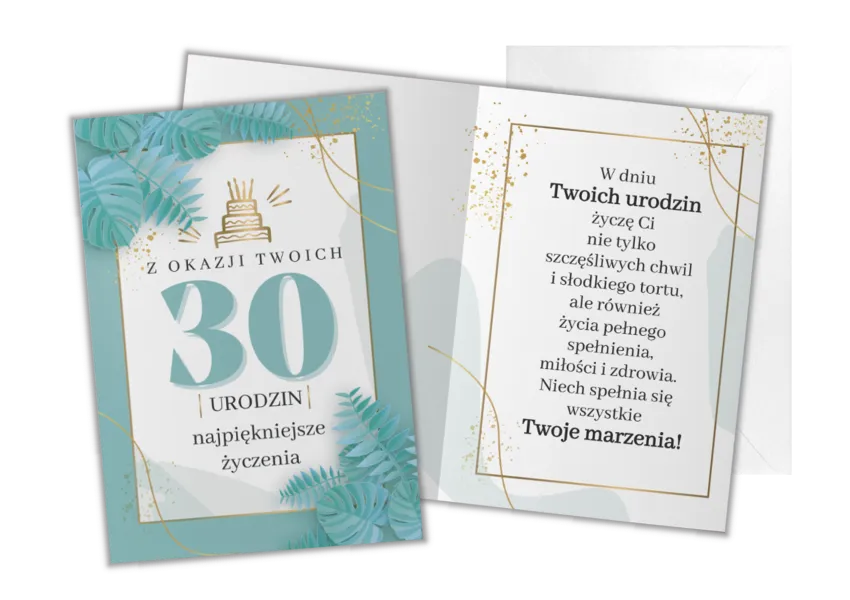 Kartka C5 - Z okazji Twoich 30 urodzin