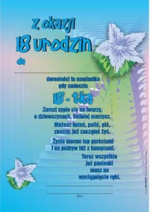 Dyplom - Z okazji 18-tych urodzin dla ... (mężczyzny)