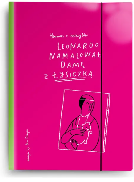 Teczka A4 z gumką - Leonardo namalował damę z łysiczką