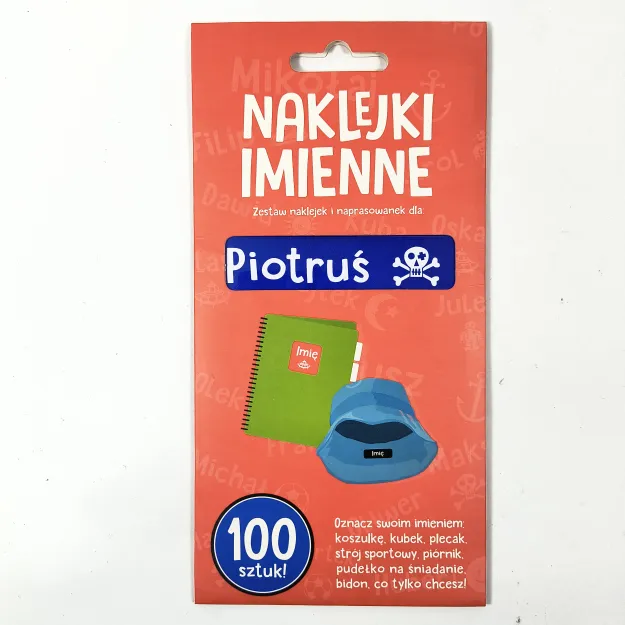 Naklejki imienne 100 szt. - Piotruś