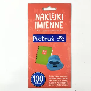 Naklejki imienne 100 szt. - Piotruś