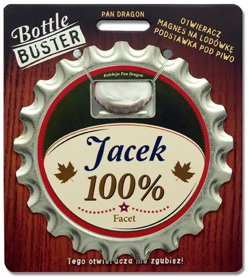 Otwieracz, podstawka, magnes 3w1 - Jacek - 100% facet