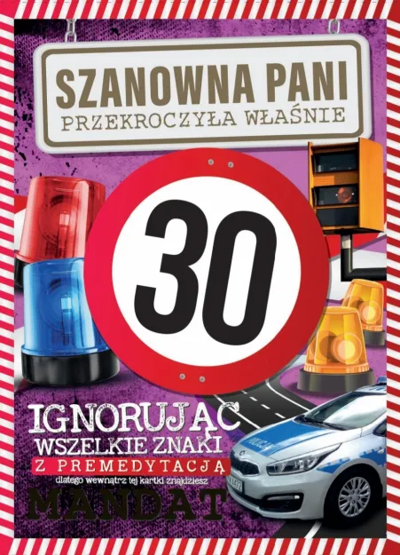 Karnet A4 - Szanowna Pani przekroczyła właśnie 30