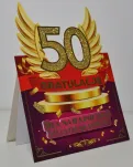 Karnet 4K - 50. Gratulacje. Dla najfajniejszej 50 latki na świecie! - 2