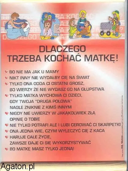 Dyplom - Dlaczego trzeba kochać matkę!!!