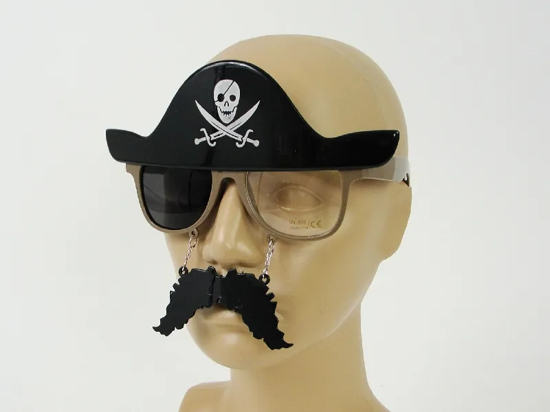 Okulary pirata z wąsami
