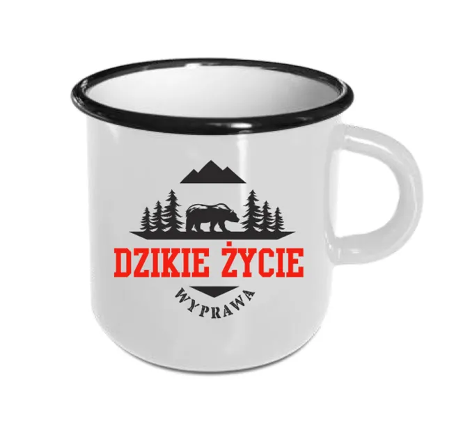 Kubek biwakowy, emaliowany - Dzikie życie, wyprawa