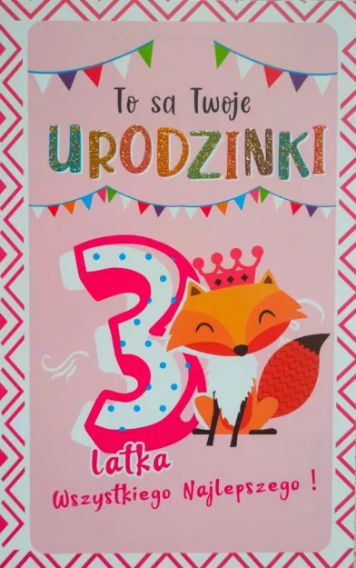 Karnet 2K - To są Twoje urodzinki 3 latka. Wszystkiego najlepszego!
