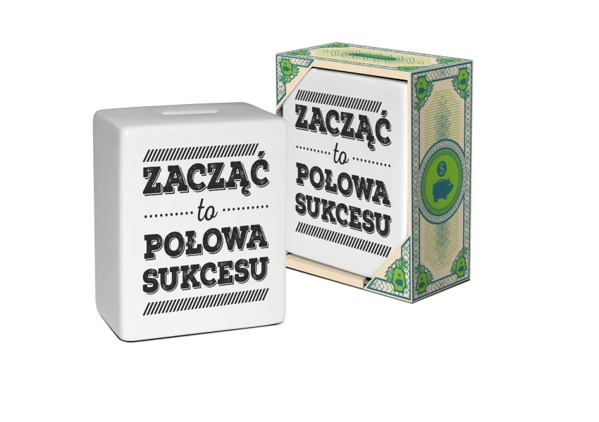 Skarbonka kostka - Zacząc to połowa sukcesu