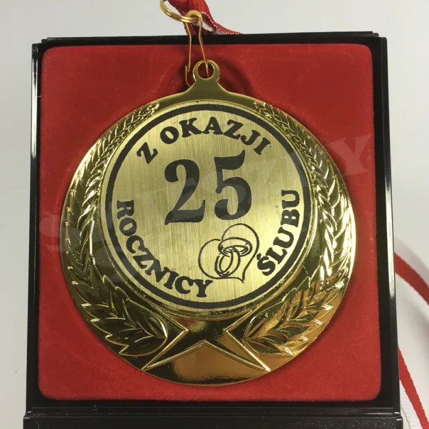 Medal w etui - Z okazji 25 rocznicy ślubu