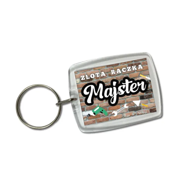 Brelok akrylowy - Majster. Złota rączka
