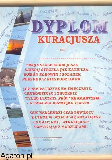 Dyplom - kuracjusza - uniwersalny