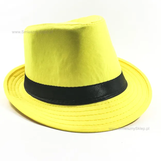 Kapelusz fedora - zółty