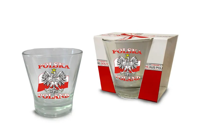 Szklanka whisky Polska - Orzeł na fladze