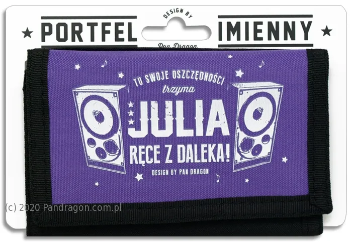 Portfel imienny - Julia trzyma tu swoje oszczędności. Ręce z daleka!