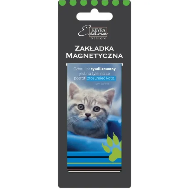 Zakładka magnetyczna do książki - Człowiek cywilizowany jest na tyle, na ile potrafi zrozumieć kota.