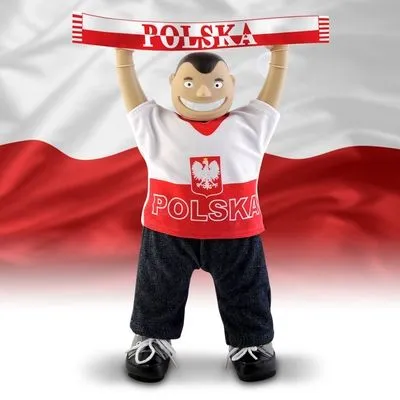 Kibic Polska - do postawienia lub przymocowania na szybę np. w samochodzie