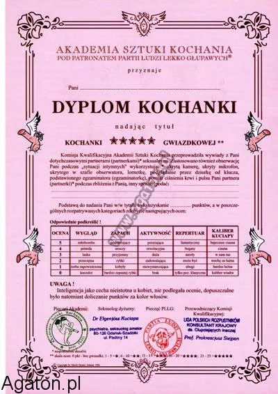 Dyplom kochanki