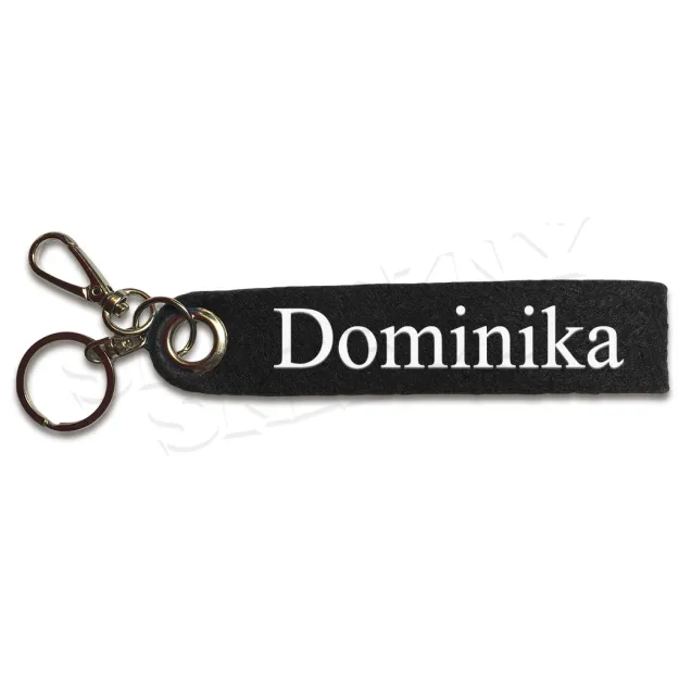 Brelok filcowy z imieniem - Dominika