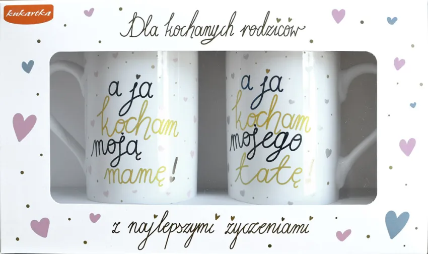 Kubki para - A ja kocham moją Mamę! / A ja kocham mojego Tatę!