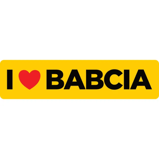 Tabliczka metalowa - I love Babcia